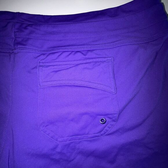 Athleta Kata Purple Swim Shorts Swimsuit Bottom Size Large Back Pockets - Picture 7 of 10
